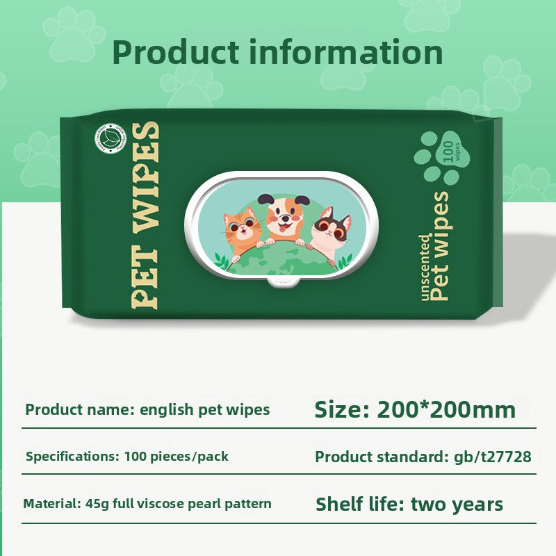 Pet Cleaning Wipes for Odor Control and Hygiene