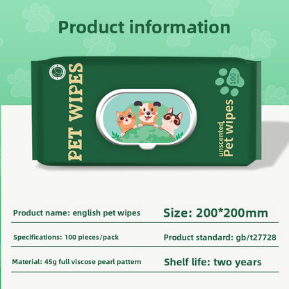 Pet Cleaning Wipes for Odor Control and Hygiene