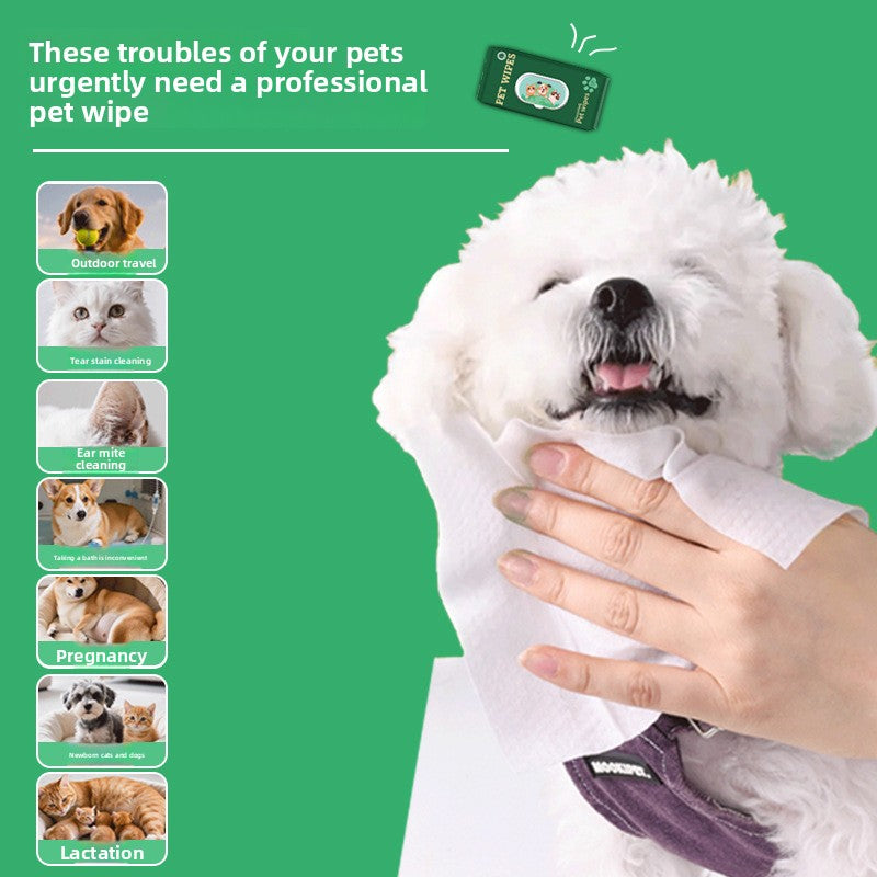 Pet Cleaning Wipes for Odor Control and Hygiene