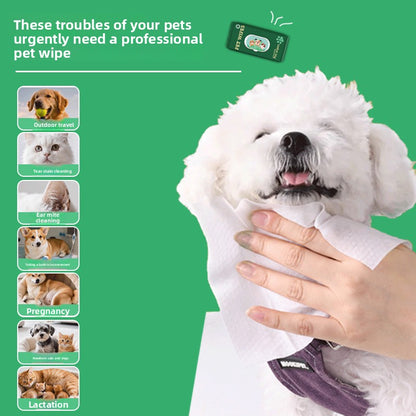 Pet Cleaning Wipes for Odor Control and Hygiene