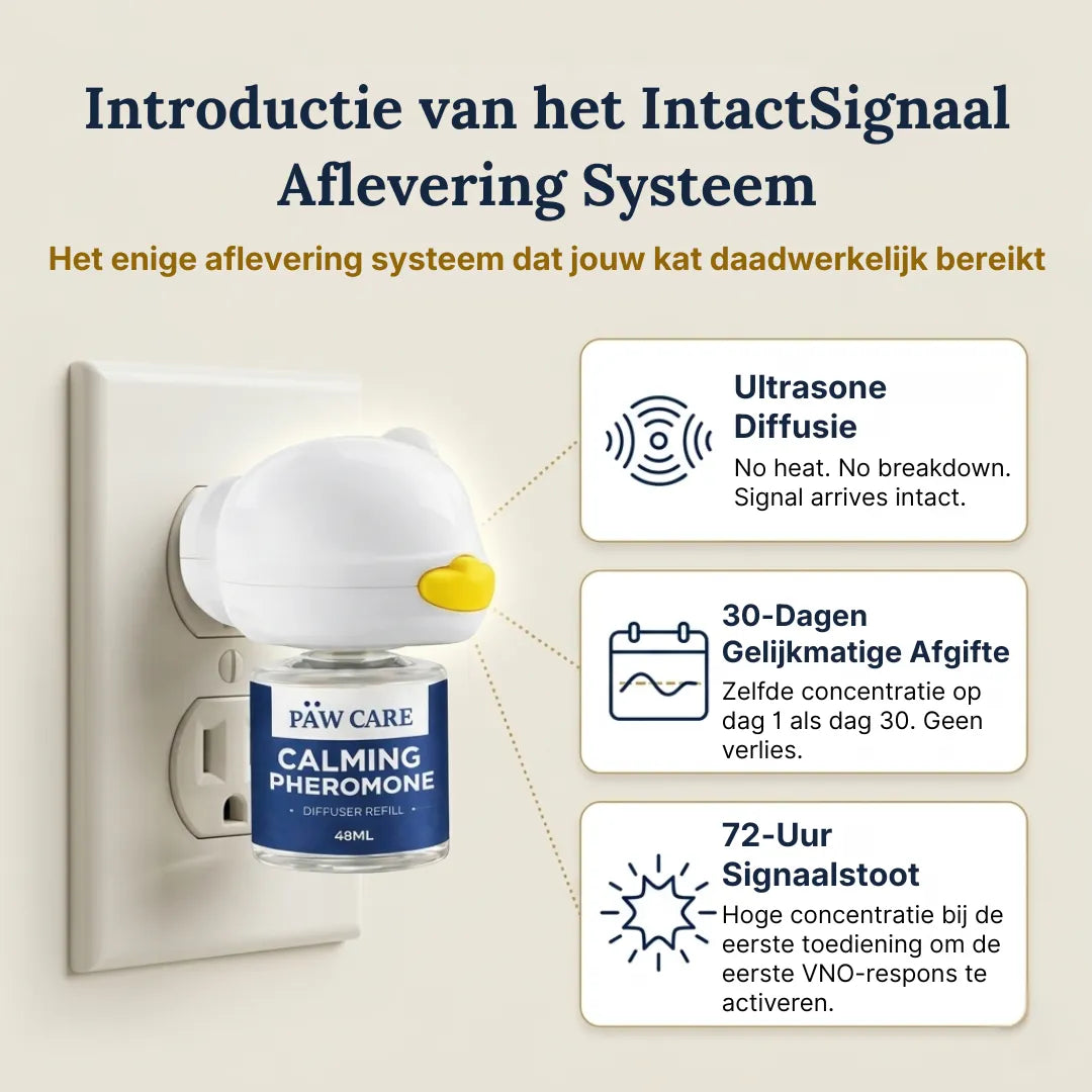 Verzachtende feromoondiffuser voor katten