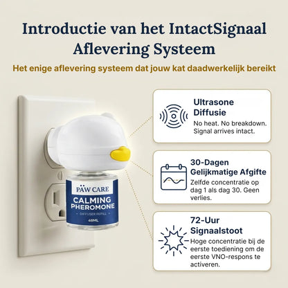 Verzachtende feromoondiffuser voor katten