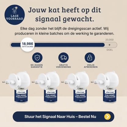 Verzachtende feromoondiffuser voor katten
